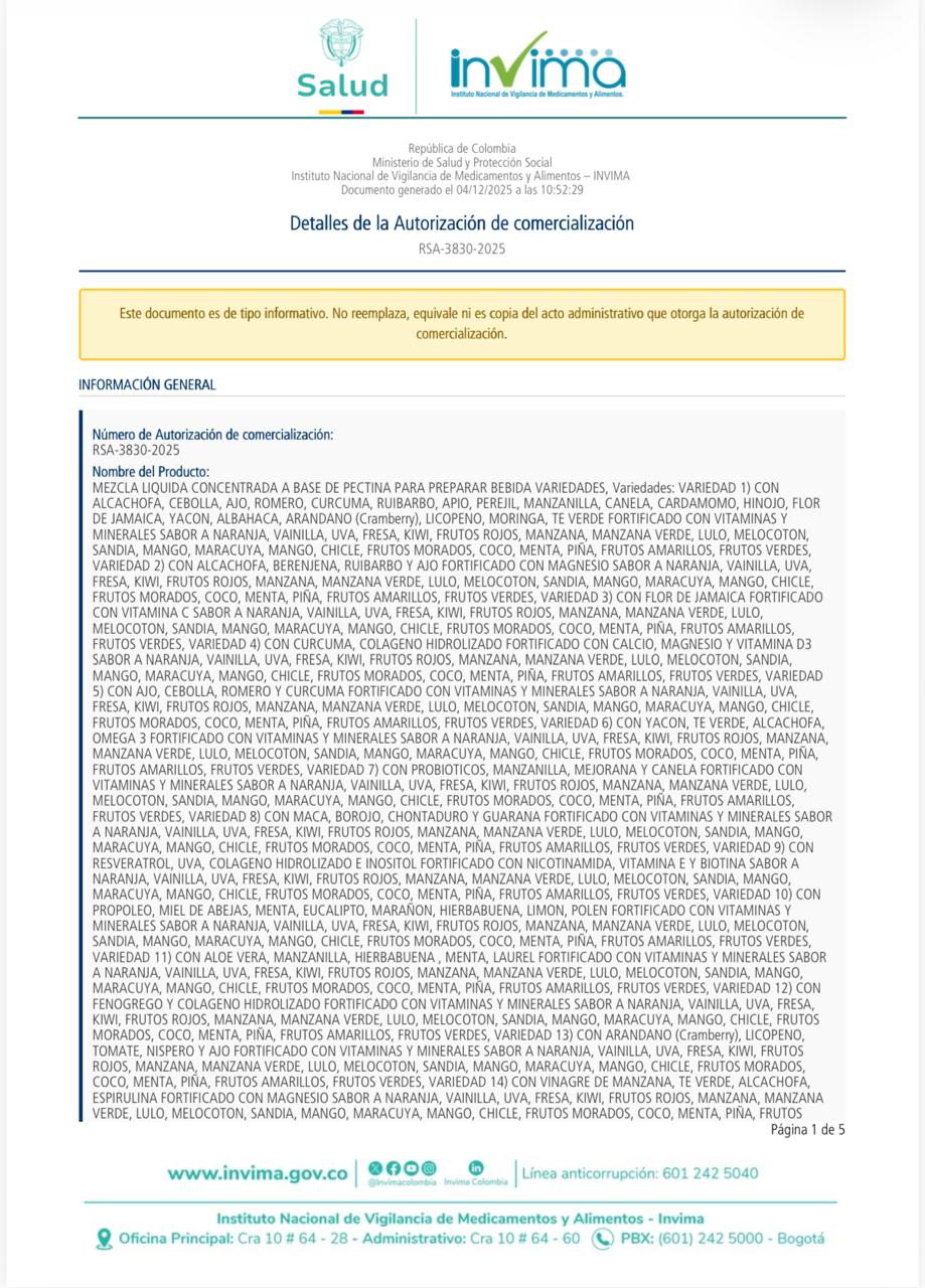 Registro INVIMA RSA-3830-2025