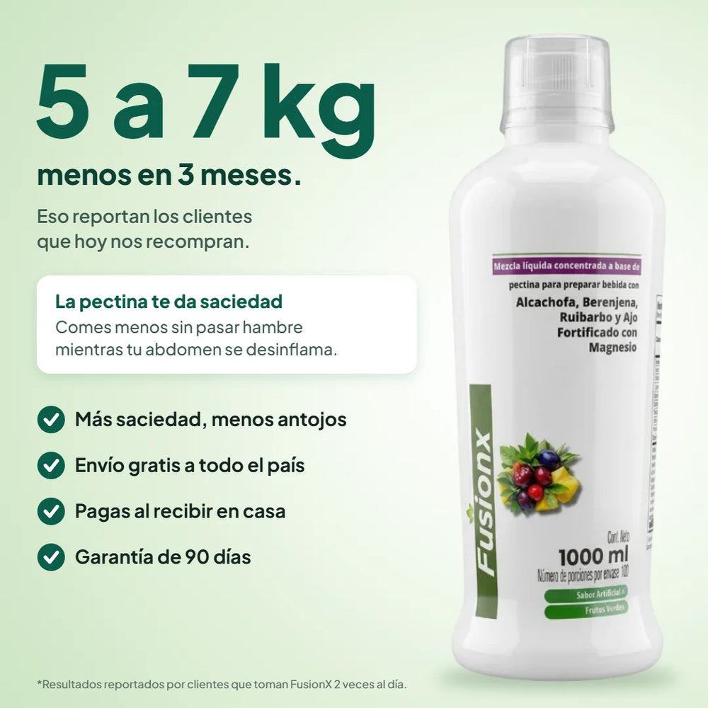 De 5 a 7 kilos menos en 3 meses con FusionX