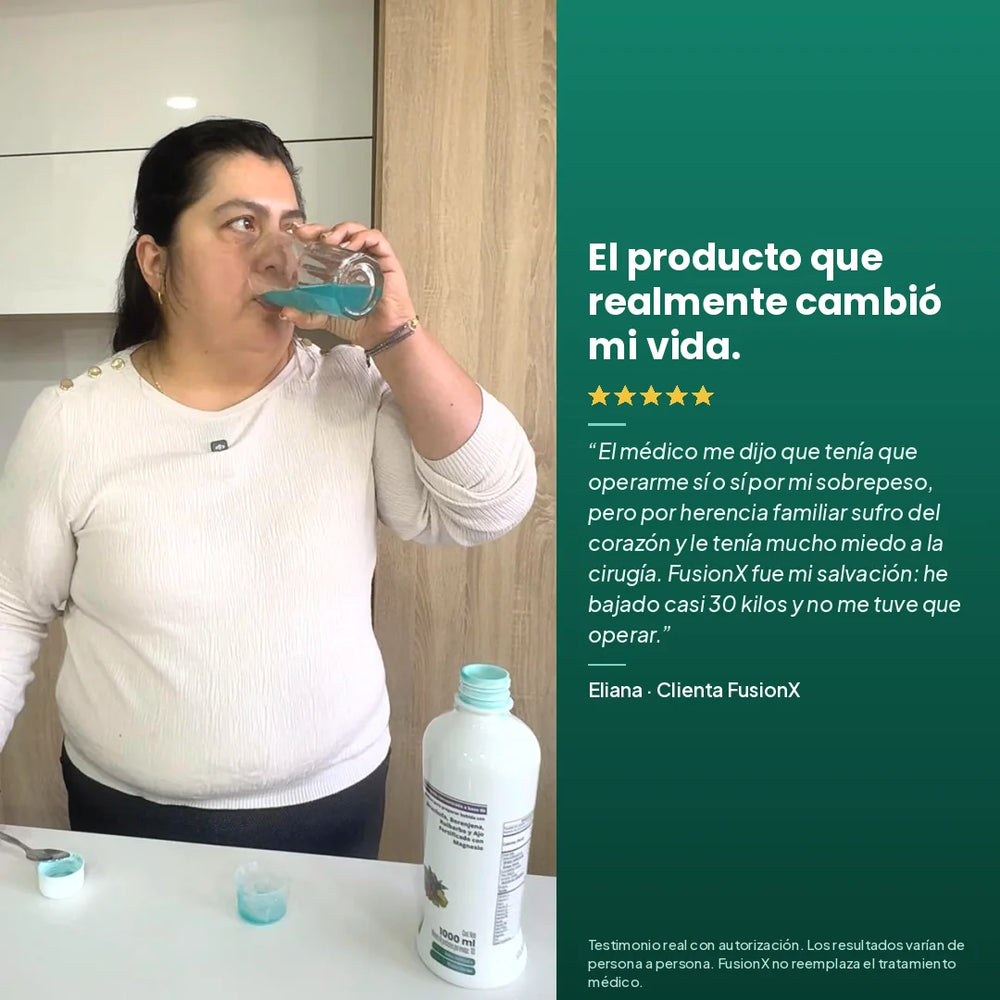 Testimonio de Eliana tomando FusionX